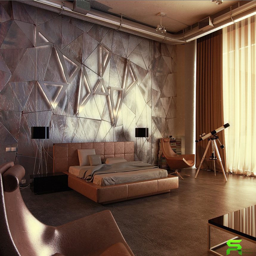 Contemporary-headboard-feature-wall