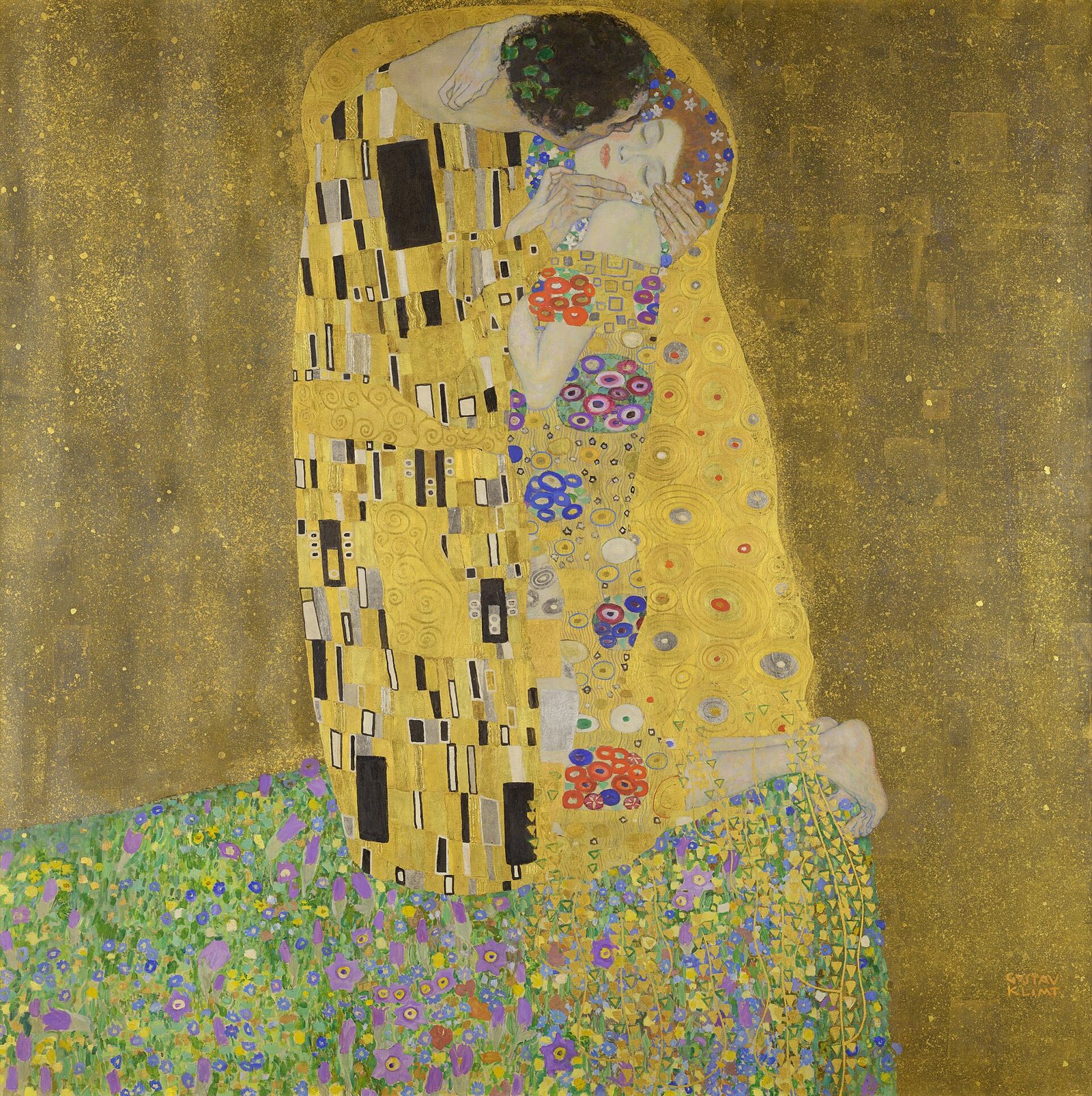 Öpücük, Gustav Klimt, 1908