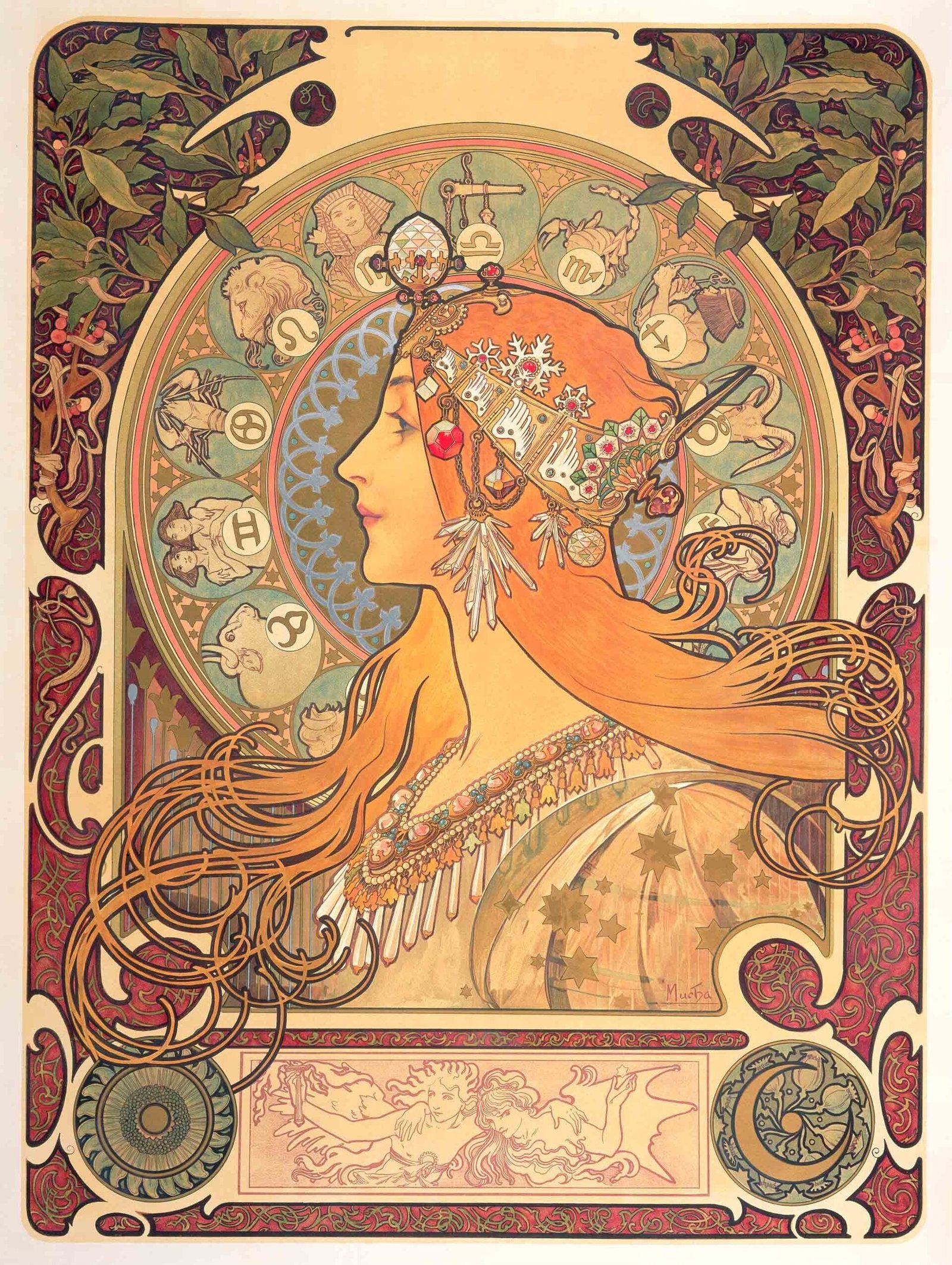 Zodyak, Alphonse Mucha, 1896