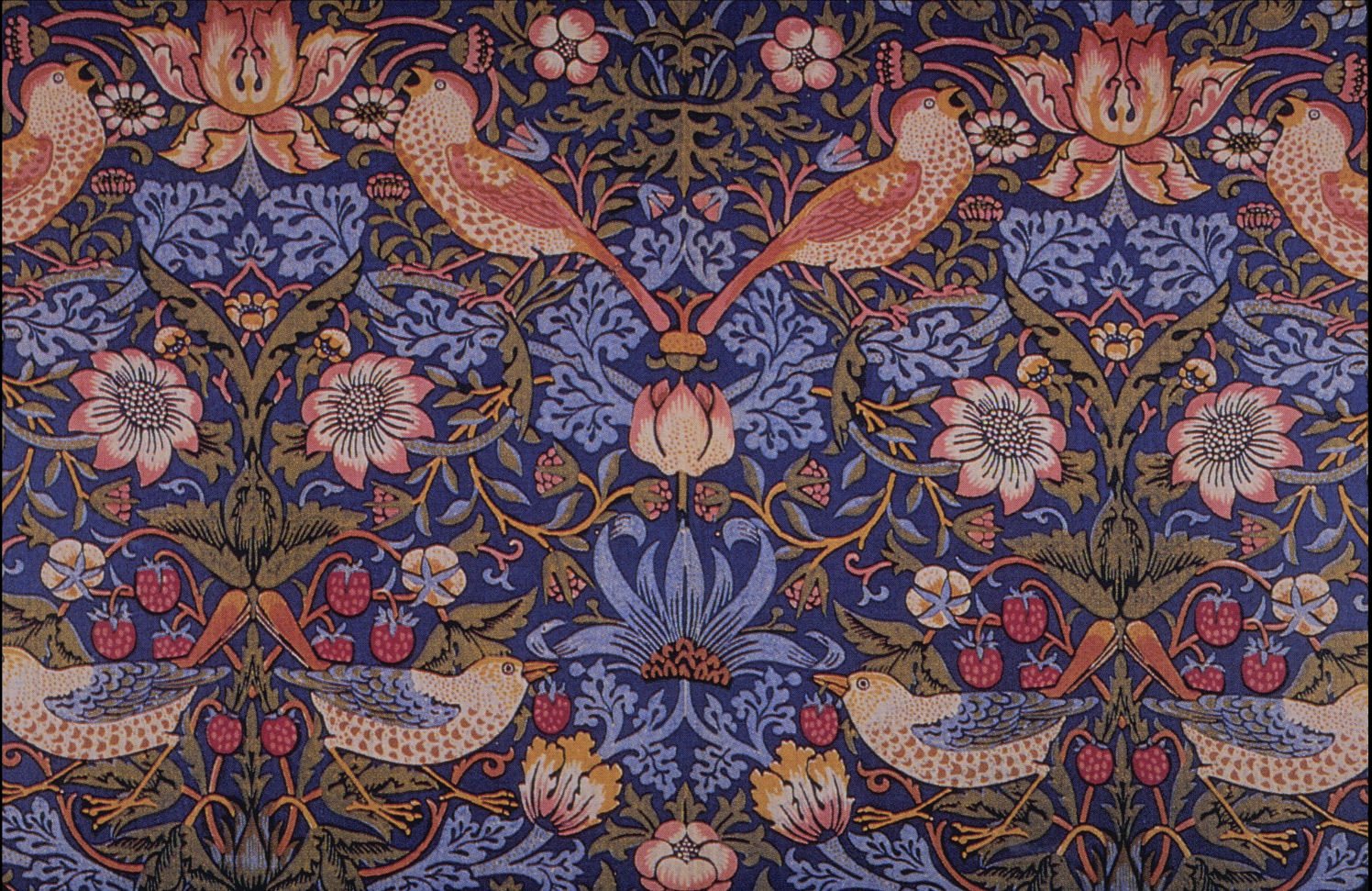 Çilek Hırsızı kumaş deseni, William Morris, 1883