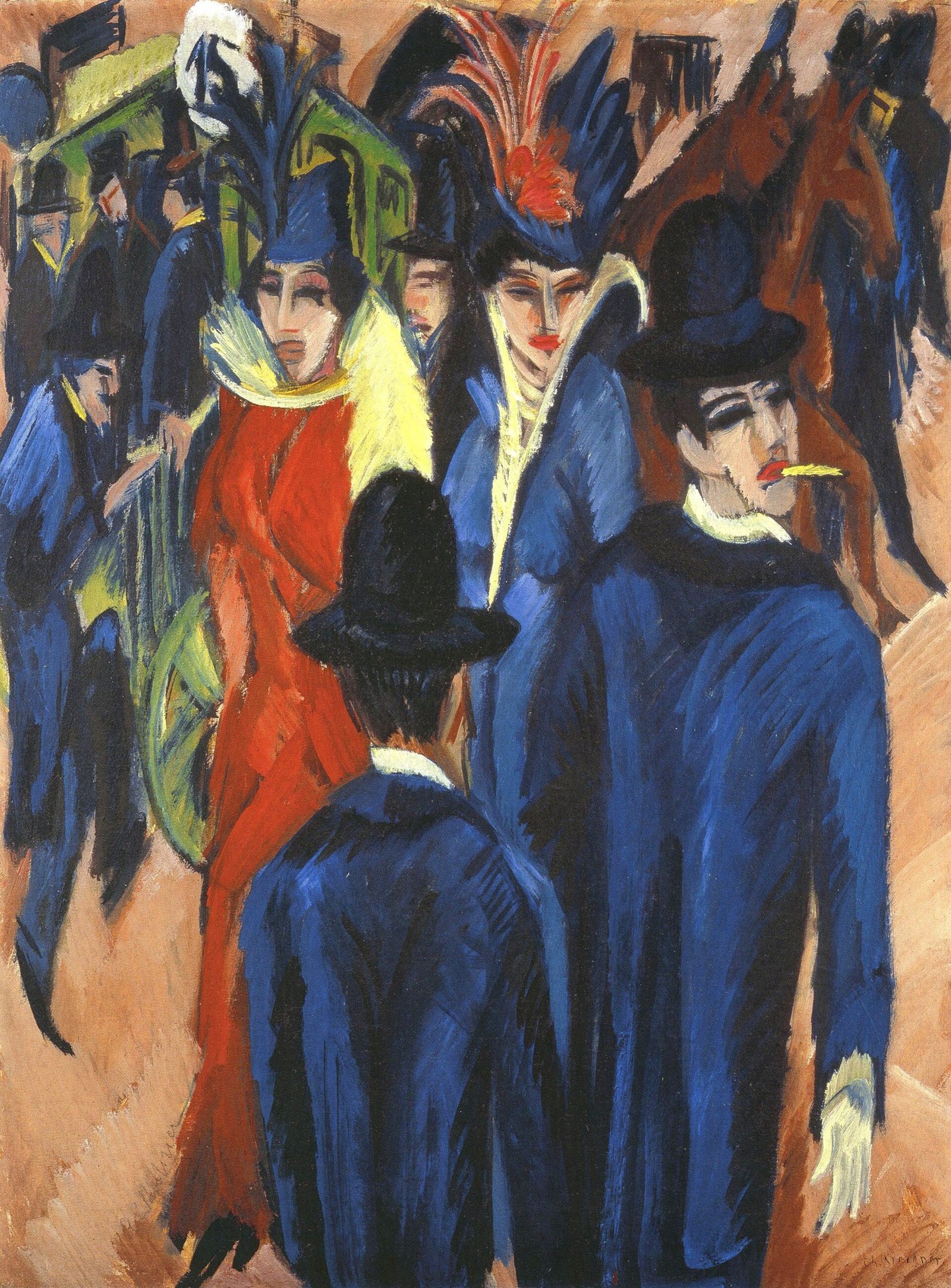 Berlin Sokak Sahnesi, Ernst Ludwig Kirchner, 1913