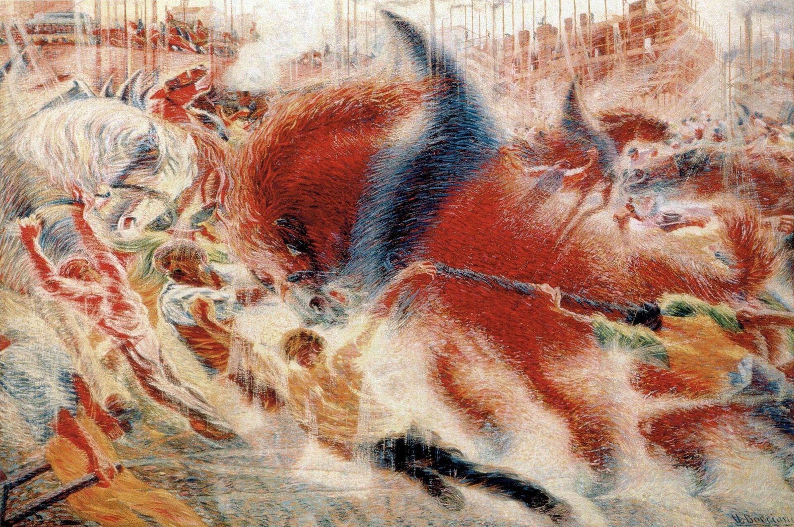 Şehir Ayaklanıyor, Umberto Boccioni, 1910