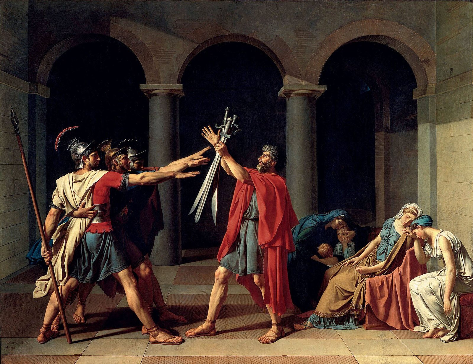Horatius Kardeşlerin Yemini, Jacques-Louis David, 1784