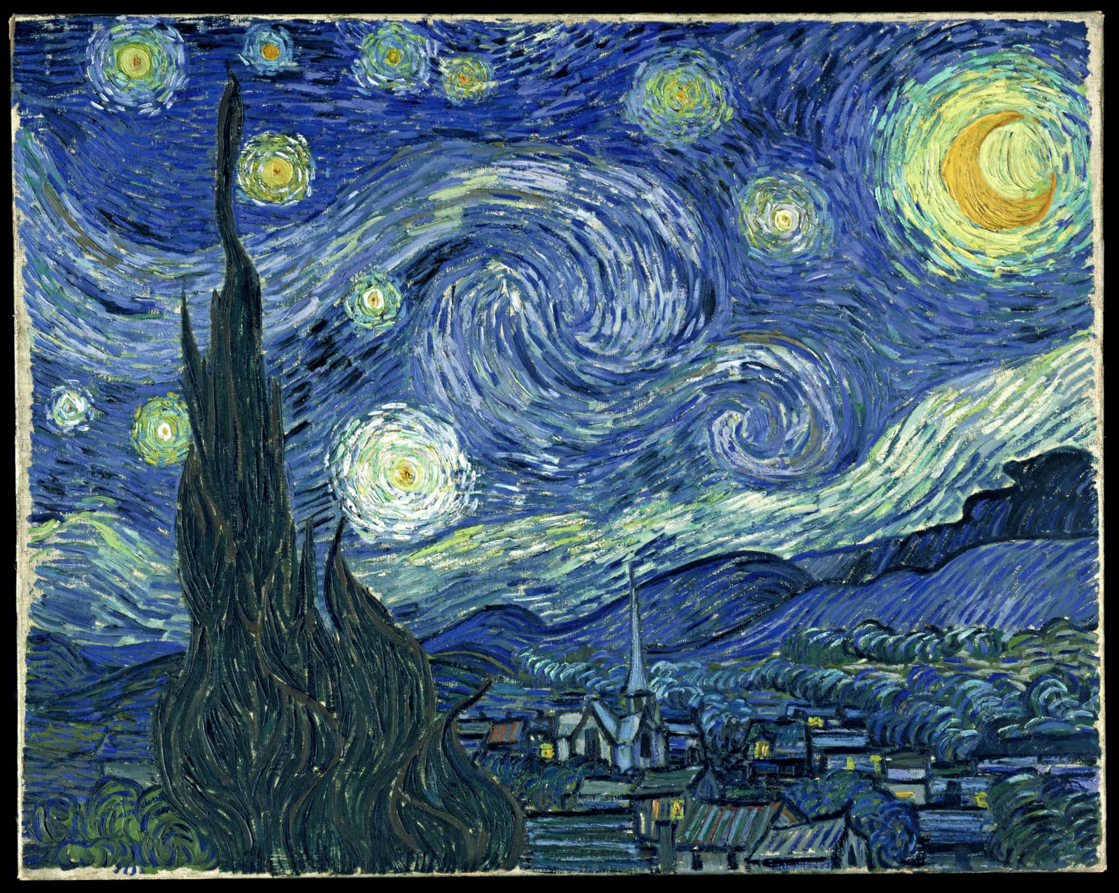 Yıldızlı Gece, Vincent van Gogh, 1889